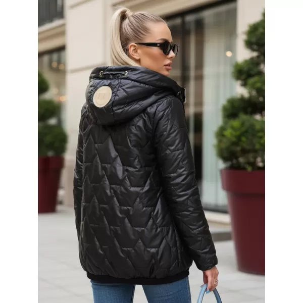  Női kabát DSTREET TY5546 FEKETE 