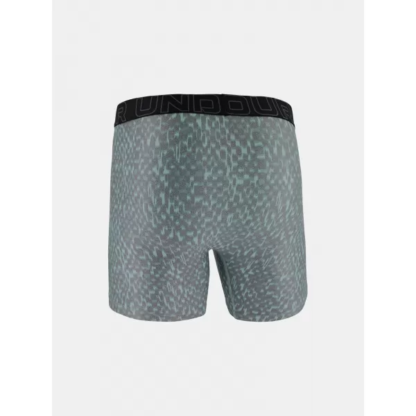  Férfi boxerek UNDER ARMOUR UA PERFORMANCE TECH - PRINT 6IN - 1PK 1383875-477 KÉK 
