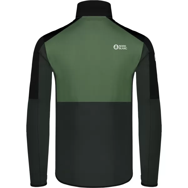  Férfi powerfleece pulóver NORDBLANC GROAN NBWFM8282 SÖTÉTZÖLD 