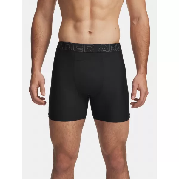  Férfi boxerek UNDER ARMOUR PERFORMANCE POUCH - SOLID 6IN - 2 6011474-001 FEKETE 