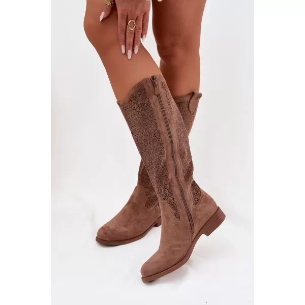  Női csizma S.BARSKI HY61-8022 KÁVÉ 
