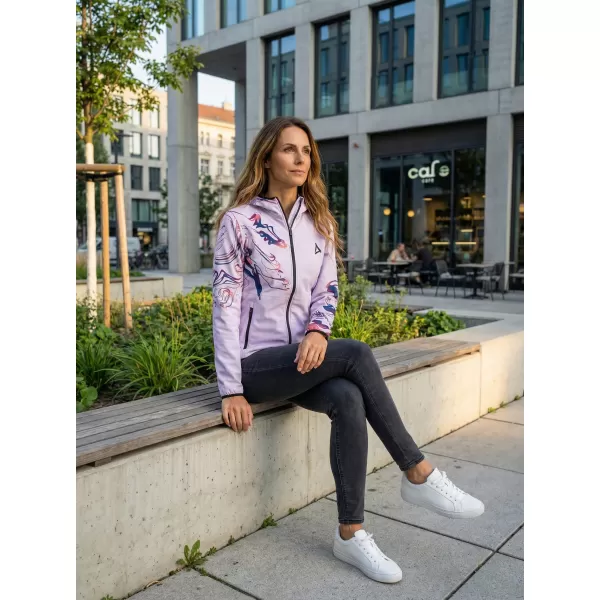  Női prémium softshell kabát ALTISPORT VOJ/ALW064JACK01 HALVÁNYLILA 