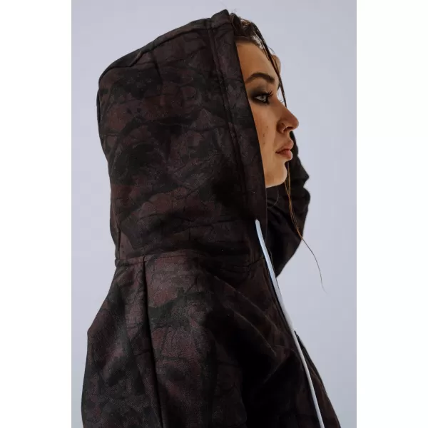  Cipzáras kapucnis POWER 895 DARK BROWN CAMO Nebbia 