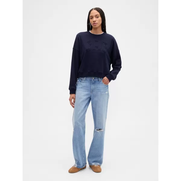  Női pulóver GAP LOGO SWEATSHIRT 799280-01 HADITENGERÉSZET EGYENRUHA 