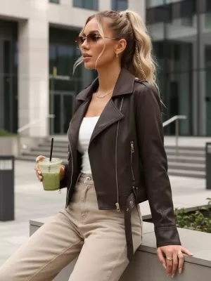 Női kabát DSTREET TY5647 BARNA