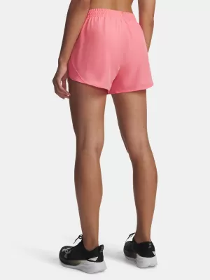 Női rövidnadrág UNDER ARMOUR UA FLY BY 3'' SHORTS 1382438-602 RÓZSASZÍN