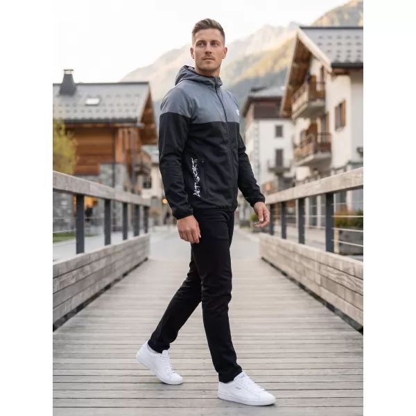  Férfi prémium softshell kabát ALTISPORT VOJ/ALM051JACK01 SZÜRKÉSFEKETE 
