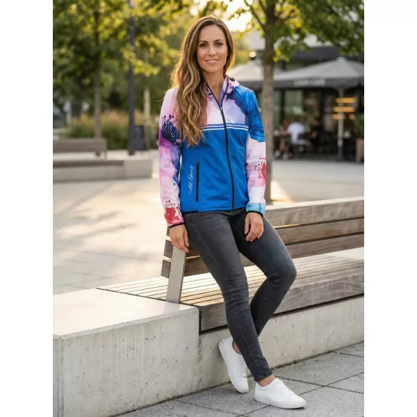  Női prémium softshell kabát ALTISPORT VOJ/ALW117JACK01 KÉK/RÓZSASZÍN 