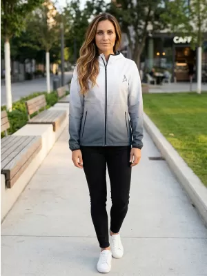 Női prémium softshell kabát ALTISPORT VOJ/ALW126JACK01 FEKETE-FEHÉR
