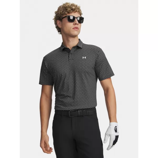  Férfi póló UNDER ARMOUR T2G PRINTED POLO 6012304-001 FEKETE 