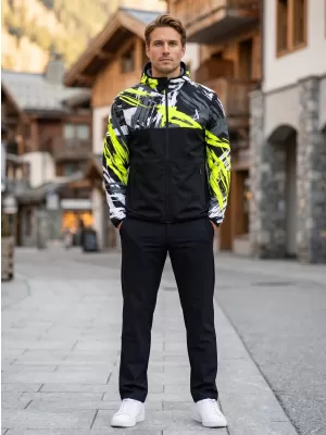 Férfi prémium softshell kabát ALTISPORT VOJ/ALM039JACK01 FEKETE ÉS SÁRGA