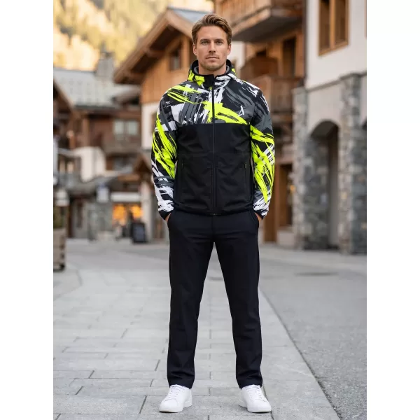  Férfi prémium softshell kabát ALTISPORT VOJ/ALM039JACK01 FEKETE ÉS SÁRGA 