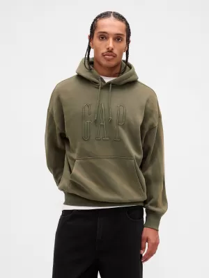 Férfi pulóver GAP CORP LOGO HOODIE PULLOVER 851641-00 FEKETE MOHA