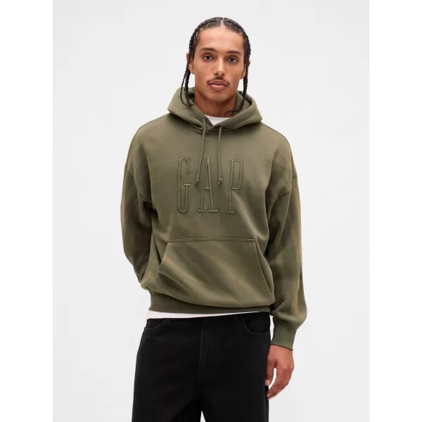  Férfi pulóver GAP CORP LOGO HOODIE PULLOVER 851641-00 FEKETE MOHA 