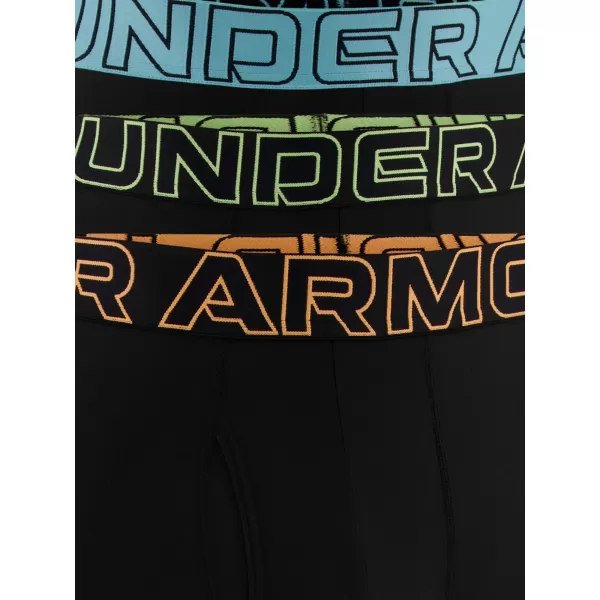  Férfi boxerek UNDER ARMOUR UA PERFORMANCE TECH - SOLID 6IN - 3PK 1383878-003 BLACK 