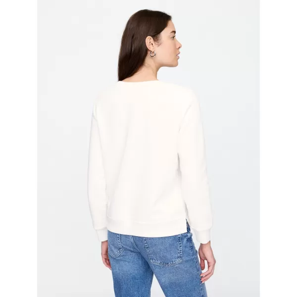  Női pulóver GAP LOGO CREWNECK SWEATSHIRT 744529-03 ÚJ TÖRTFEHÉR 