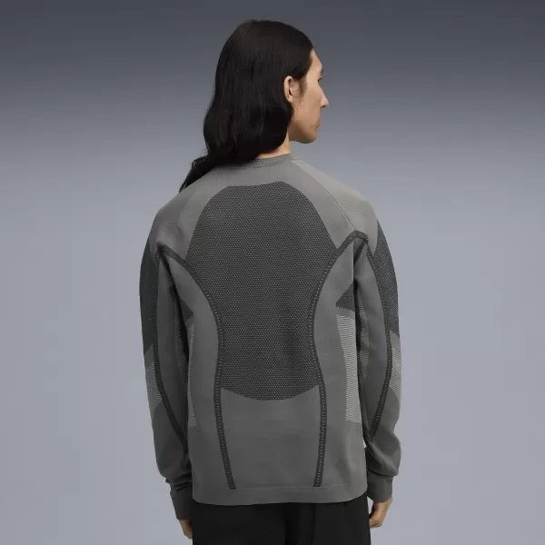  Férfi pulóver PUMA X SAN SAN GEAR KNIT LS 632549-08 HŰVÖS KÖZÉPSZÜRKE 