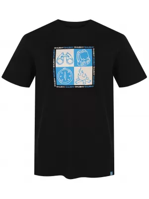 Férfi póló HUSKY TEE SQUARE M FEKETE