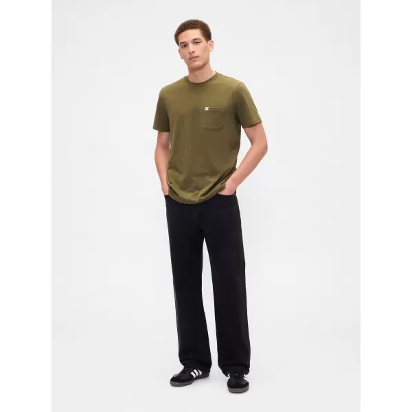  Férfi póló GAP LOGO TEE 857901-17 ÉRETT OLAJBOGYÓ 