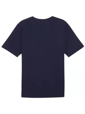 Férfi póló PUMA TEAMRISE LOGO JERSEY COTTON 658705-06 PUMA NAVY/PUMA WHITE