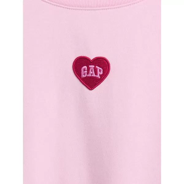  Női pulóver GAP CREW CROP SWEATSHIRT 852831-02 KANKALIN RÓZSASZÍN 