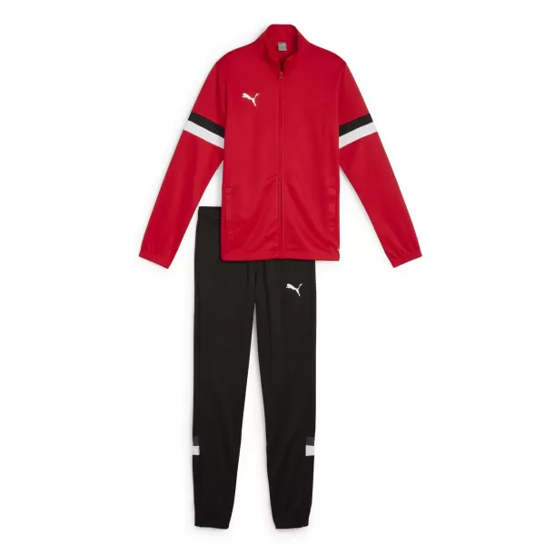 Gyermek készlet PUMA TEAMRISE TRACKSUIT JR 658655_01 PUMA PIROS/PUMA FEKETE 