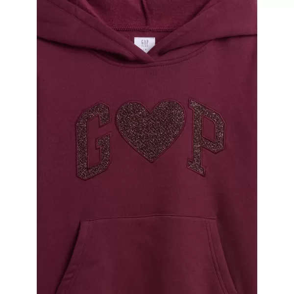  Gyermek pulóver GAP LOGO HOODIE PULLOVER 839160-00 BORDÓ LUREX 