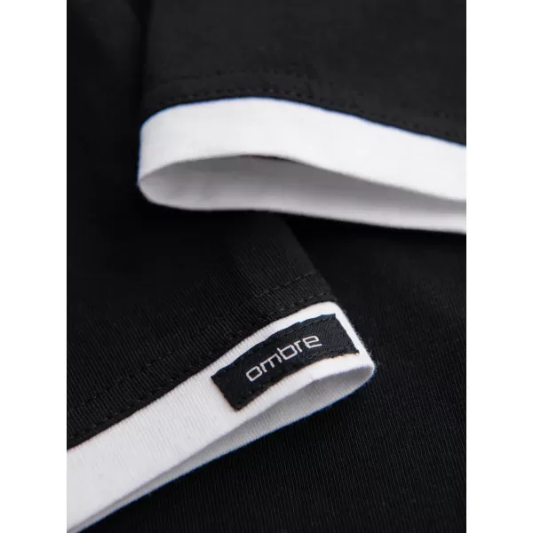  Férfi póló OMBRE OM-TSCT-0256 FEKETE 
