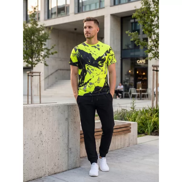  Prémium férfi póló ALTISPORT VOJ/ALM131TR01 FLUO SÁRGA/FEKETE 