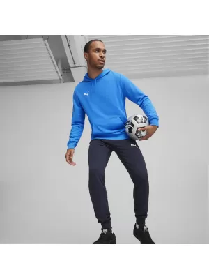 Férfi pulóver PUMA TEAMGOAL CASUALS HOODY 658618_02 IGNITE BLUE/ KÉK/PUMAFEHÉR GYÚJTÁS