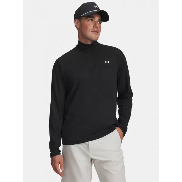  Férfi póló UNDER ARMOUR T2G 1/4 ZIP 6010129-001 FEKETE 