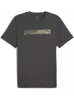Férfi póló PUMA TECH GRAPHIC TEE 688227-44 SÖTÉTSZÜRKE