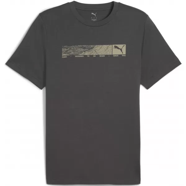  Férfi póló PUMA TECH GRAPHIC TEE 688227-44 SÖTÉTSZÜRKE 