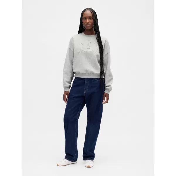  Női pulóver GAP LOGO SWEATSHIRT 799272-02 VILÁGOS HANGASZÜRKE 