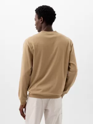 Férfi pulóver GAP LOGO CREWNECK SWEATSHIRT 829103-08 TÖKÉLETES KHAKI