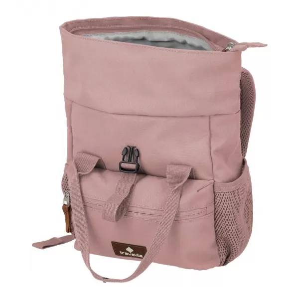  Hátizsák TRAVELITE BASICS SHORT HANDLE MINI FÜST RÓZSA 
