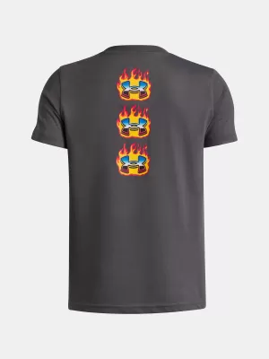 Fiú póló UNDER ARMOUR UA FLAME WM SS 6005059-025 SZÜRKE