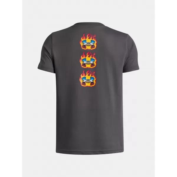  Fiú póló UNDER ARMOUR UA FLAME WM SS 6005059-025 SZÜRKE 