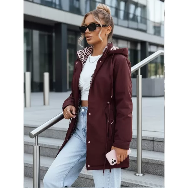  Női kabát DSTREET TY5349 BURGUNDIA 