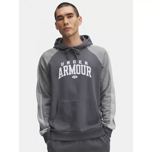  Férfi pulóver UNDER ARMOUR UA RIVAL FLC CB HOOD 6003958-025 SZÜRKE 