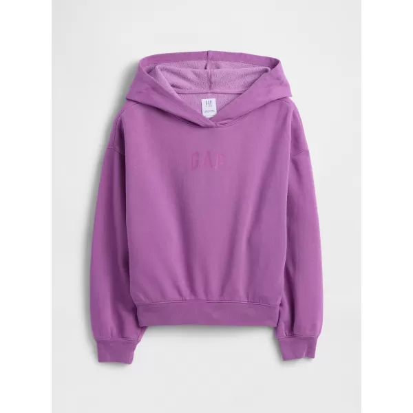  Gyermek pulóver GAP HIGH LOW HOODIE PULLOVER 862110-01 CATTLEYA ORCHIDEA 