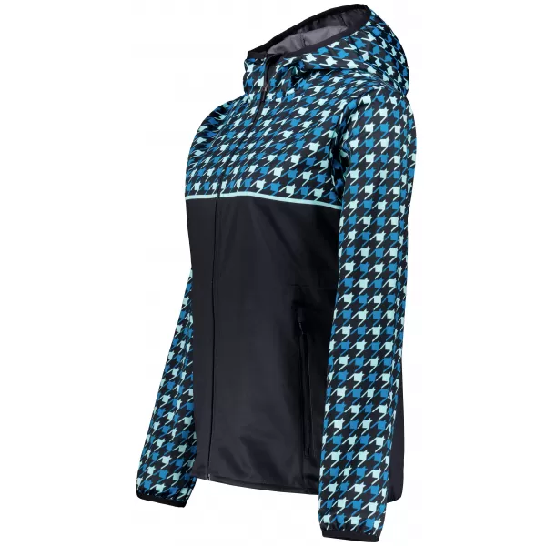  Női prémium softshell kabát ALTISPORT VOJ/ALW048JACK01 FEKETE ÉS KÉK 