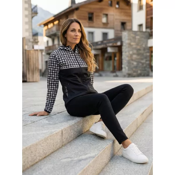  Női prémium softshell kabát ALTISPORT VOJ/ALW048JACK01 FEKETE-FEHÉR 