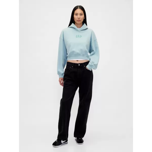  Női pulóver GAP LOGO CROPPED HOODIE PULLOVER 841725-20 VILÁGOS ŐSZ 