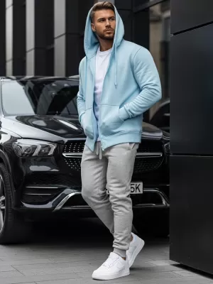 Férfi pulóver DSTREET BX4246 VILÁGOSKÉK