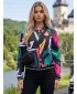Női kabát ALTISPORT HADARIT FEKETE MINTÁS