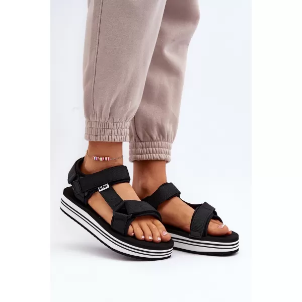  Női szandál LEE COOPER LCW-24-05-2753L FEKETE/FEHÉR 