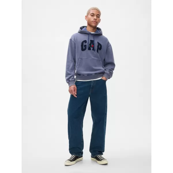  Férfi pulóver GAP LOGO HOODIE PULLOVER 646027-01 ÉJSZAKAI ÉGBOLT 