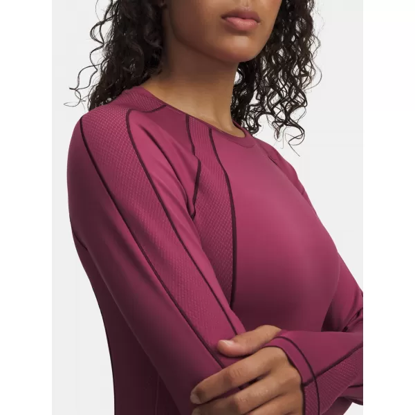  Női póló UNDER ARMOUR UA COLDGEAR TEXTURED CREW 6003999-659 PIROS 