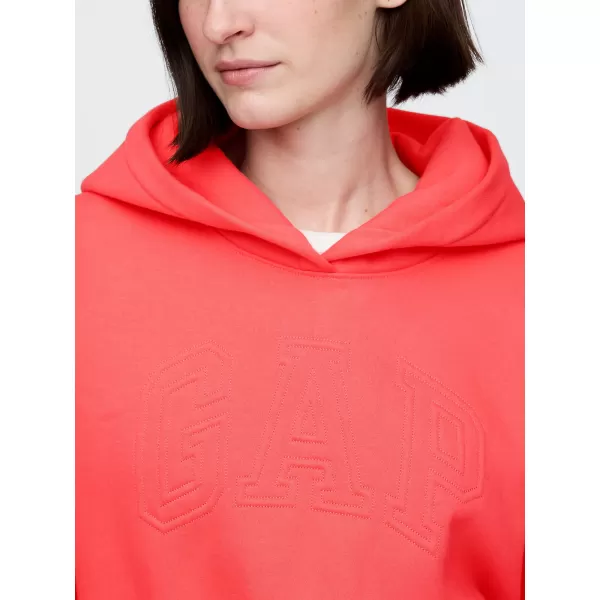  Női pulóver GAP LOGO PULLOVER HOODIE 746918-03 FRISS KORALL 